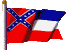 Mississippi's historic state flag waving